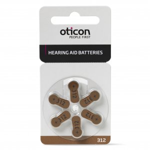 6 סוללות OTICON