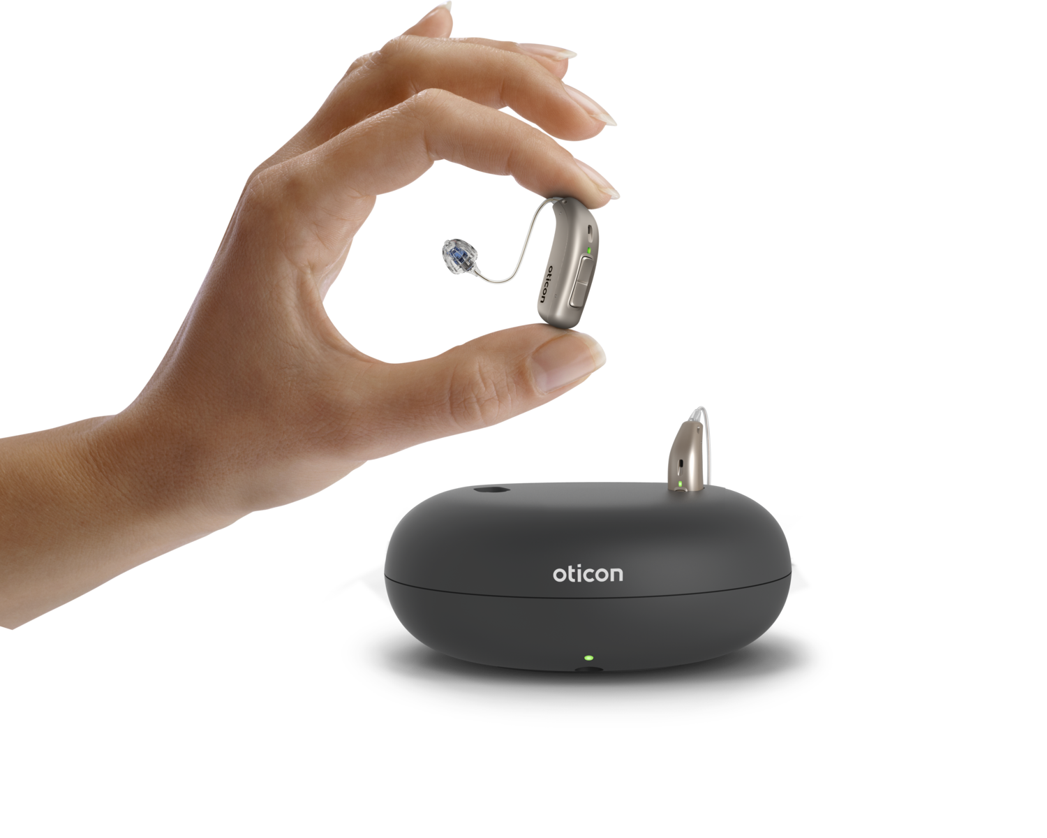 Oticon_More_miniRITE_R_Recharger_Front_With_Hand_TIF